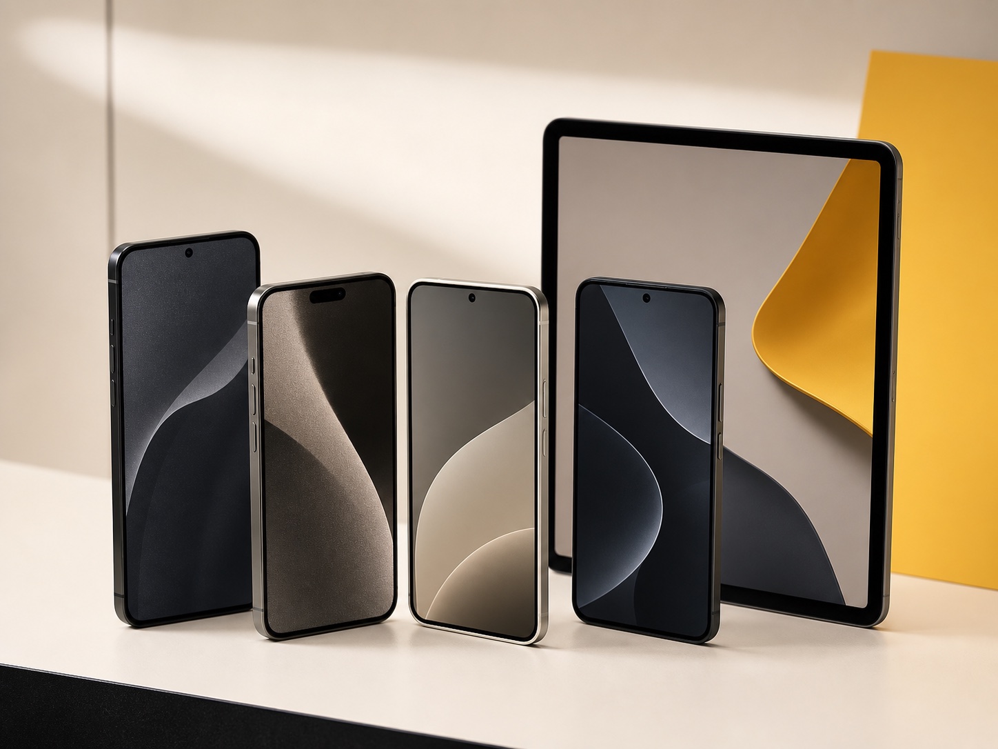 A curated selection of quality pre-owned smartphones and a tablet