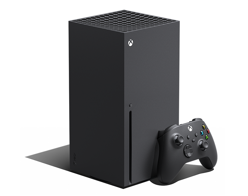 Xbox Series X console and controller, one of the supported gaming console models